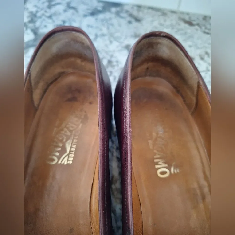 Salvatore Ferragamo mens shoes leather loafers 11‎ D